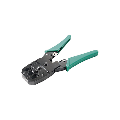 Pinzas para plegar (Ponchadoras) cables RJ11, RJ12, RJ45 telefónicos y cables de red Cat5e, Cat6, Cat6a y con Cavidades para 4, 6 y 8 conductores. - Kompletum