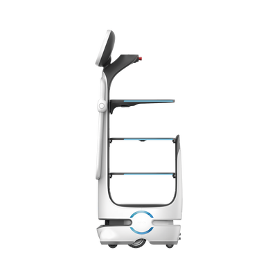 Robot Autonomo para Servicio de Meseros Ubicado por SLAM (Laser) / Mejora el Servicio al Cliente / Soporta 10 Kgs por Charola / Ideal para Restaurantes, Cafeterias, Hospitales, Salones de Eventos, Etc... - Kompletum