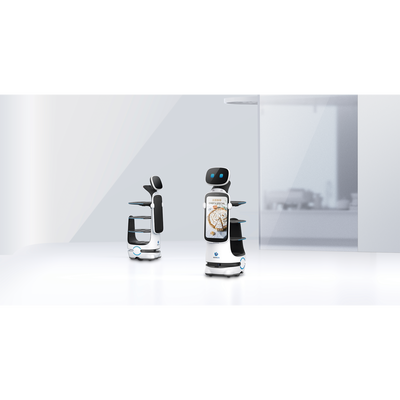 Robot Autonomo para Servicio de Meseros Ubicado por SLAM (Laser) / Mejora el Servicio al Cliente / Soporta 10 Kgs por Charola / Ideal para Restaurantes, Cafeterias, Hospitales, Salones de Eventos, Etc... - Kompletum