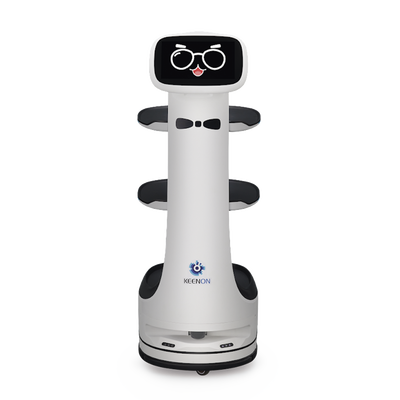 Robot mesero o repartidor T8LS /  Ubicado por sensor láser / Sensor de obstáculos / Navegación fluida - Kompletum