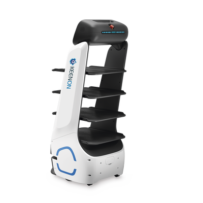 Robot Autonomo para Servicio de Meseros Ubicado por SLAM (Laser) / Mejora el Servicio al Cliente / Soporta 10 Kgs por Charola / Ideal para Restaurantes, Cafeterias, Hospitales, Salones de Eventos, Etc... - Kompletum