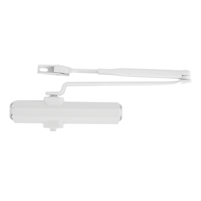 Cierrapuertas Fuerza 4/ Puertas de hasta 1100 mm de Ancho/ Color Blanco /Certificación UL - Kompletum