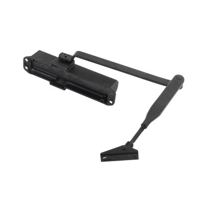 Cierrapuertas Fuerza 4/ Para puertas de hasta 1100 mm de Ancho/ Color Negro /Certificación UL - Kompletum