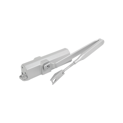 Cierrapuertas Fuerza 4/ Para puertas de hasta 1100 mm de Ancho/ Color Plata /Certificación UL - Kompletum