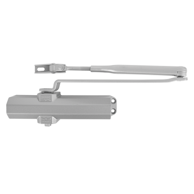 Cierrapuertas Fuerza 4/ Para puertas de hasta 1100 mm de Ancho/ Color Plata /Certificación UL - Kompletum