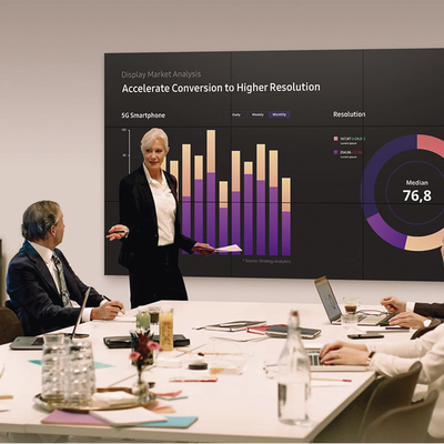 Pantalla Profesional de 46" para Video Wall, Full HD (1080p), HDMI/DVI-D, Bisel Ultra Delgado de 2.25mm. Compatible VESA - Kompletum