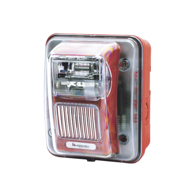 Sirena Estrobo, Para Intemperie, Montaje en Muro, Color Rojo (0500-05860) - Kompletum