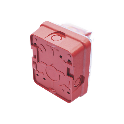 Sirena Estrobo, Para Intemperie, Montaje en Muro, Color Rojo (0500-05860) - Kompletum