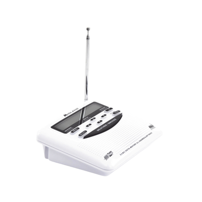 Radio de Alertas Meteorológicas WR120 / 7 Canales NOAA / Tecnología S.A.M.E. / Alerta por Voz y Sirena 90dB / Backup de Baterías - Kompletum