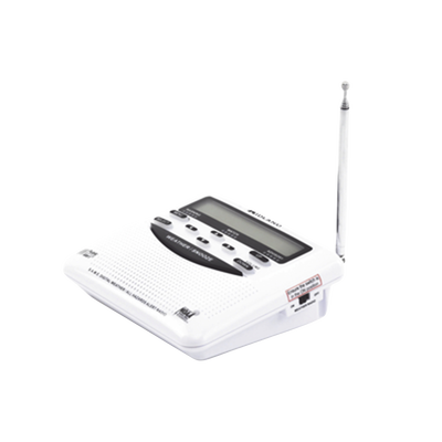 Radio de Alertas Meteorológicas WR120 / 7 Canales NOAA / Tecnología S.A.M.E. / Alerta por Voz y Sirena 90dB / Backup de Baterías - Kompletum