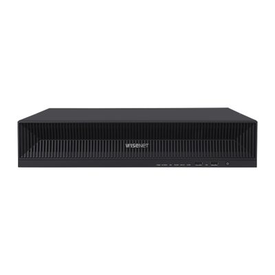 NVR 32 Megapixel (8K) / 32 Canales IP / Soporta 8 Discos Duros / H.265 & Wisestream / Wisenet P2P / ONVIF / Compatible con Cámaras IA / Salida HDMI en 4K - Kompletum