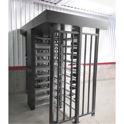 Torniquete Doble / Cuerpo Completo / Interior/Exterior / 100% Acero con Pintura Gris / EJE CENTRAL de Acero Inoxidable / Acabado de Lujo / Alto Tráfico - Kompletum