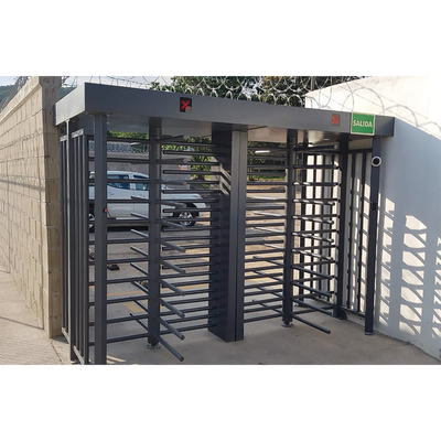 Torniquete Doble / Cuerpo Completo / Interior/Exterior / 100% Acero con Pintura Gris / EJE CENTRAL de Acero Inoxidable / Acabado de Lujo / Alto Tráfico - Kompletum