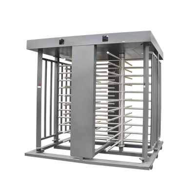 Torniquete Doble / Cuerpo Completo / Interior/Exterior / 100% Acero con Pintura Gris / EJE CENTRAL de Acero Inoxidable / Acabado de Lujo / Alto Tráfico - Kompletum