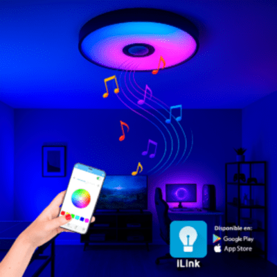 Luminario LED JLAR-3003 / 30W / 2400 Lúmenes / Bluetooth Control App / Voltaje 85-265V / Temperatura 6500K Fría / Garantía 3 Años - Kompletum