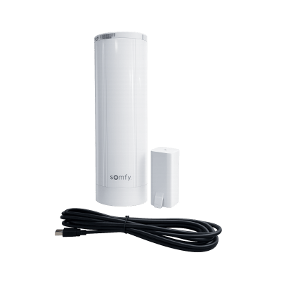 Motor para Cortinas Movelite WireFree RTS / Batería Recargable 2000 mAh / Capacidad 35 kg / Control RTS 433.42 MHz / IP30 / Hasta 10 m de Riel / Touch Motion / Compatible con App Inteo Somfy - Kompletum