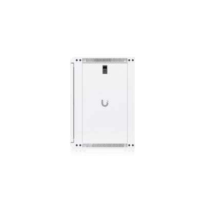 UACC Rack Cabinet 12U (550 x 450 mm) - Gabinete Cerrado para Montaje en Pared con Puerta de Vidrio Templado, Totalmente Ensamblado con Ventiladores Integrados y Paneles Removibles - Kompletum