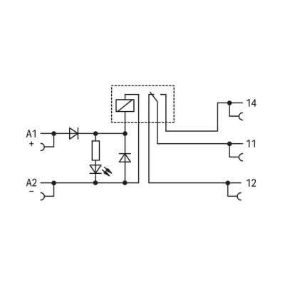 Módulo con Relé WAGO 857-304 / Tensión Nominal 24 VCC / 1 Inversor / Corriente Permanente Límite 6 A / Indicador de Estado LED Amarillo / Ancho de Montaje 6 mm / Material Poliamida (PA 66) / IP20 / Aislamiento Reforzado - Kompletum