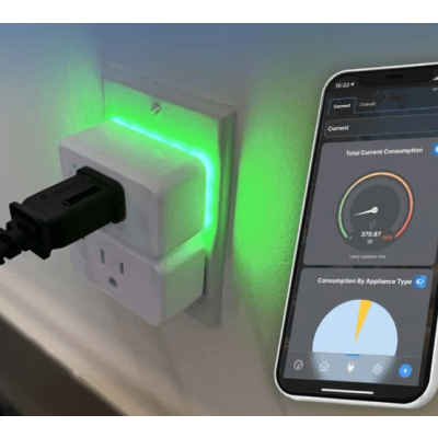 Adaptador PlugIn inalámbrico WIFI/ Nube P2P / Medición de consumo/ Soporta Google y Alexa / 15A - Kompletum