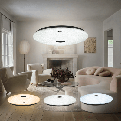 Lámpara de Techo LED / 40W / 3000 Lúmenes / 3 Temperaturas de Color (2700K-6500K) / IP20 Interior / Vida Útil 50,000 Horas / Material Aluminio y PC / Base Sobreponer - Kompletum