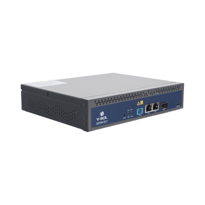 OLT de 1 puerto GPON SC/UPC + 3 puertos Uplink (2 puertos Gigabit Ethernet + 1 puerto SFP/SFP+), Fuente de alimentación redundante AC/DC , hasta 128 ONUS - Kompletum
