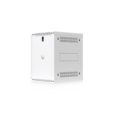 UACC Rack Cabinet 12U (550x 450 mm) - Gabinete Cerrado para Montaje en Pared con Puerta Frontal Perforada, Totalmente Ensamblado con Ventiladores Integrados y Paneles Removibles - Kompletum