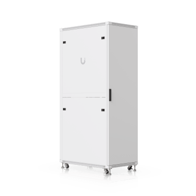 UACC Rack Cabinet 42U (600 × 1000 mm) – Gabinete de Piso Totalmente Ensamblado con Ventiladores Integrados, Paneles Removibles, Ruedas con Seguro y Puerta Frontal de Vidrio Templado - Kompletum