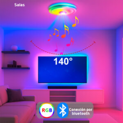 Luminario LED de 40W / 3000 Lúmenes / Ø 490mm x 66mm / Voltaje 85-265V / Temperatura Fría 6500K / Conexión Bluetooth / App iLink. - Kompletum