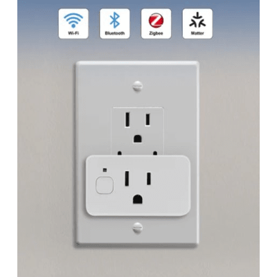 Adaptador PlugIn inalámbrico WIFI/ Nube P2P / Medición de consumo/ Soporta Google y Alexa / 15A - Kompletum