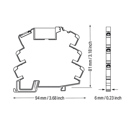 Módulo con Relé WAGO 857-304 / Tensión Nominal 24 VCC / 1 Inversor / Corriente Permanente Límite 6 A / Indicador de Estado LED Amarillo / Ancho de Montaje 6 mm / Material Poliamida (PA 66) / IP20 / Aislamiento Reforzado - Kompletum