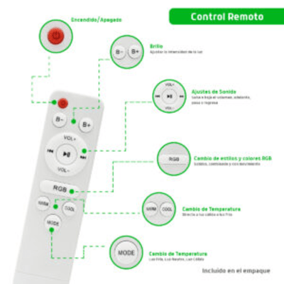 Luminario LED de 40W / 3000 Lúmenes / Ø 490mm x 66mm / Voltaje 85-265V / Temperatura Fría 6500K / Conexión Bluetooth / App iLink. - Kompletum
