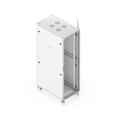 UACC Rack Cabinet 42U (600 × 1000 mm) – Gabinete de Piso Totalmente Ensamblado con Ventiladores Integrados, Paneles Removibles, Ruedas con Seguro y Puerta Frontal de Vidrio Templado - Kompletum