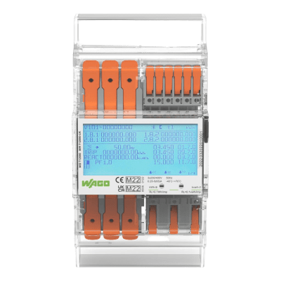 Contador de Energía MID / 65A 3x230/400V / Modbus® M-Bus / 2x S0 / Push-in CAGE CLAMP® / Pantalla LCD / Bluetooth® / Clase B / IP51 - Kompletum