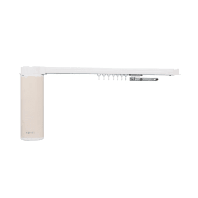 Kit para convertir, automatizar y controlar sus cortinas tradicionales (riel 4.8m, 65 kilos), motor inteligente. Integre con Alexa y control remoto desde su App. - Kompletum