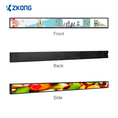 Display Electrónico de Estantes 23.1 Pulgadas ZKL231 / LCD Estirado 1920x158 / Android 4.4.2 / Brillo 400 Nits / Wi-Fi Dual Band / MicroUSB y Type-C / Consumo Máximo 45W / Certificaciones Internacionales - Kompletum