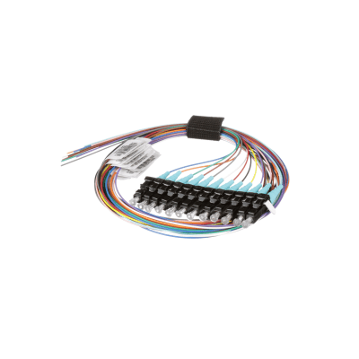 Kit de 12 Pigtails con Conector LC, Multimodo 50/125 OM3, 900um, de 1 Metro - Kompletum