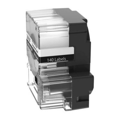 Casete de 140 Etiquetas Adhesivas, Para Identificación de Marcadores de Cable, Rack o Gabinetes, 50.8 x  25.4 mm, Color Blanco - Kompletum