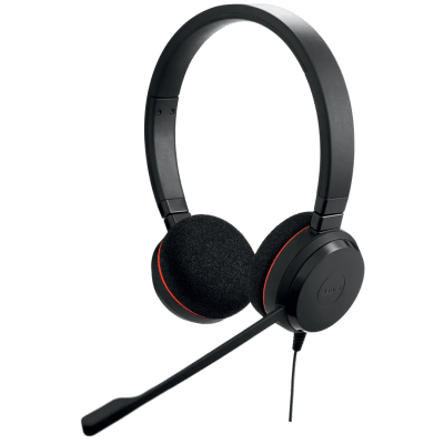 Jabra Evolve 20 DUO con conexión USB C/A, Micrófono con Cancelación de Ruido de Ultima Generación, Configuración Plug and Play (4999-829-269) - Kompletum