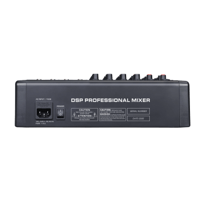 Consola de Mezcla Analógica DS-QAPMCR8-A | 8 Canales | 6 Entradas Mic/Línea | 12 Salidas | DSP Efectos | USB Media | Bluetooth | Montaje en Rack - Kompletum