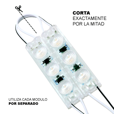 Módulo LED Resistente a Intemperie / 4500 Lúmenes / 110V / Luz Cálida 2 700 K / Hasta 20 Módulos en Serie / No Requiere Transformador. - Kompletum