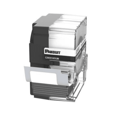 Casete de 140 Etiquetas Adhesivas, Para Identificación de Marcadores de Cable, Rack o Gabinetes, 50.8 x  25.4 mm, Color Blanco - Kompletum