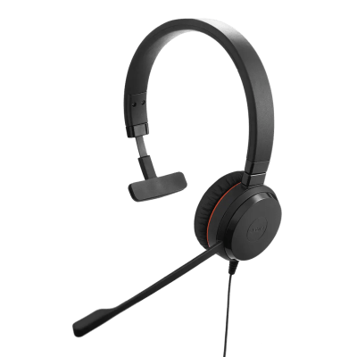 Jabra Evolve 20 Mono con Conexión USB C/A, Micrófono con Cancelación de Ruido de Ultima Generación, Configuración Plug and Play, Certificación Microsoft Teams (4993-823-169) - Kompletum