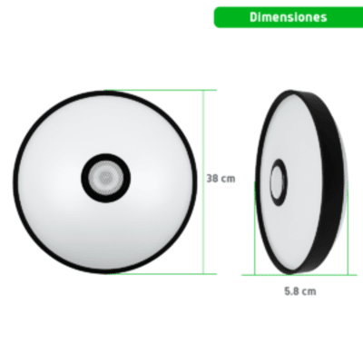 Luminario LED JLAR-3003 / 30W / 2400 Lúmenes / Bluetooth Control App / Voltaje 85-265V / Temperatura 6500K Fría / Garantía 3 Años - Kompletum