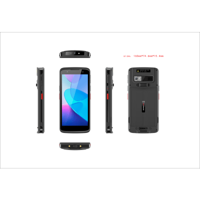 Terminal Portátil DS-MDT202 / Android 14 / Pantalla IPS 5.5" / Cámaras 5 MP y 13 MP / Batería 5000 mAh / IP68 / Escáner de Códigos de Barras 1D y 2D / Wi-Fi 802.11 a/b/g/n/ac / Bluetooth 5.0 / NFC / GPS - Kompletum