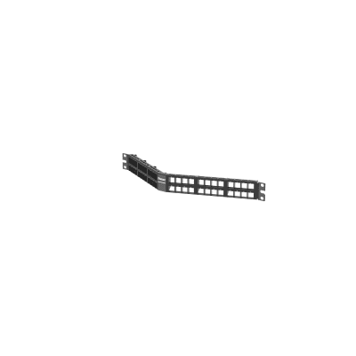 Panel de Parcheo Modular Keystone (Sin Conectores), Angulado, de 48 Puertos, 1UR - Kompletum