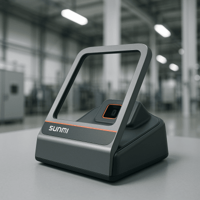 Lector de Códigos de Barras SUNMI Blink2 / 100 MP CMOS / Velocidad 0.1 segundos / Precisión Mejorada 25% / Ángulo 45° / USB Type-A y Type-C / Decodificación 1D y 2D / Diseño Bicolor - Kompletum