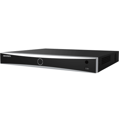 [Acusearch] NVR 12 Megapixel (4K) / 32 canales IP / 16 Puertos PoE+ / Recocimiento Facial / AcuSense (Evita Falsas Alarmas) / 2 Bahías de Disco Duro / HDMI en 4K / Alarmas I/O / 300 Metros PoE Modo Extendido - Kompletum