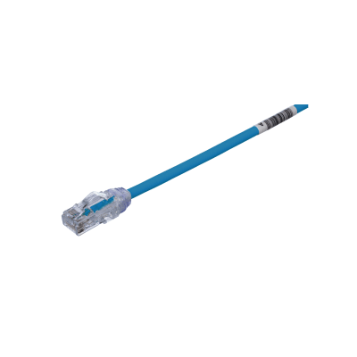 Cable de Parcheo UTP Cat6A, CM/LSZH, Diámetro Reducido (28AWG), Color Azul, 4 ft - Kompletum