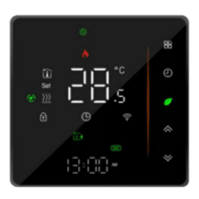 Termostato con tecnología inalámbrica ZigBee 4PIPE V Fancoil / 110 - 120VCA - Kompletum