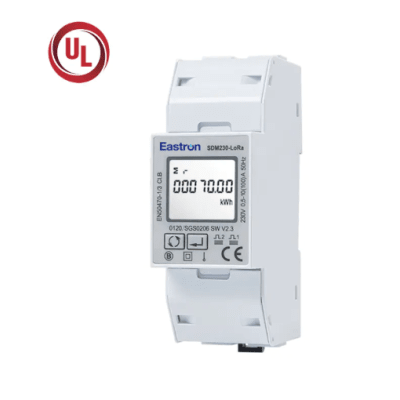 Medidor digital de potencia SDM230 monofásico de 100 A con conexión directa y salida RS485 LoraWan - Kompletum